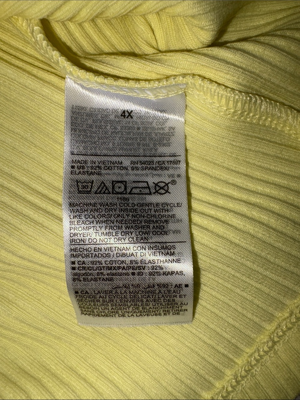Old Navy Yellow Ribbed Crop Tank Top Plus Size 4X - Picture 7 of 11